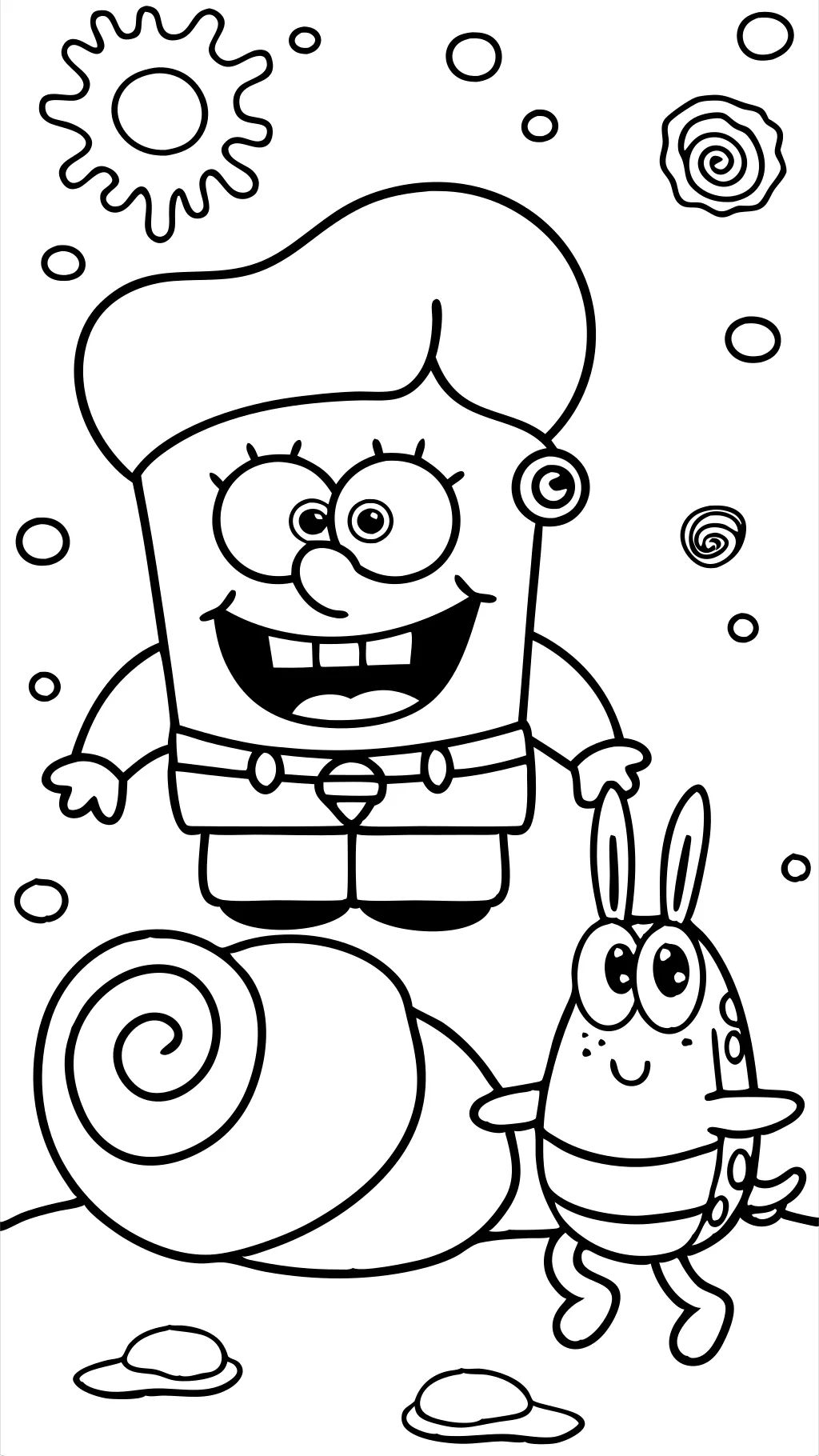 Spongebob Gary Coloring Pages